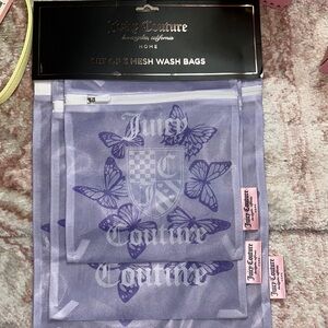 Juicy Couture Purple Mesh Wash Bags Set